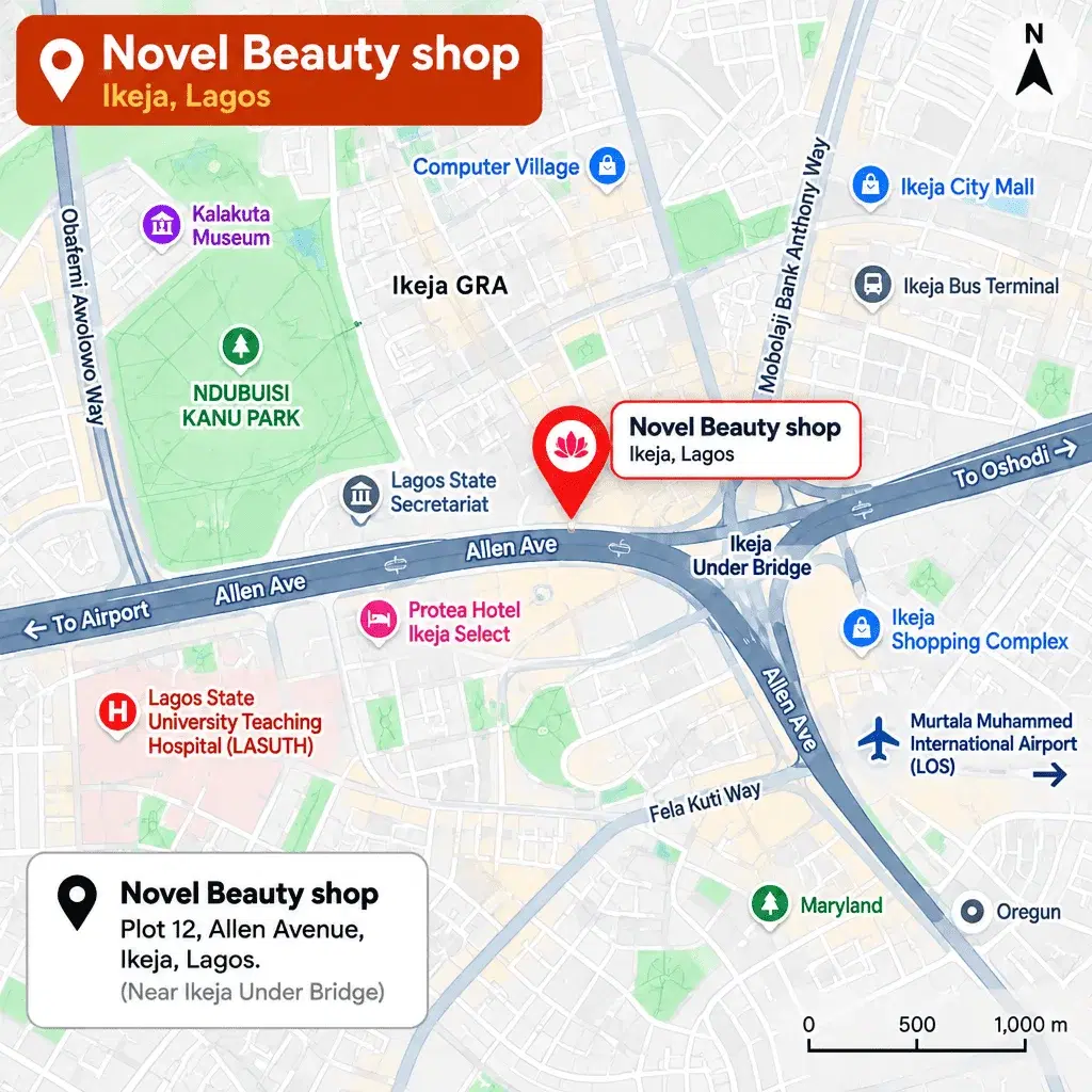 Map pinpointing a business location with its address